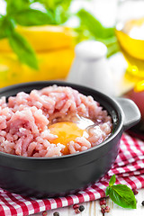 Image showing Minced meat with egg