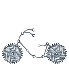 Image showing bicycle made of spanners