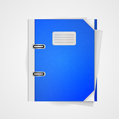 Image showing Vector illustration of blue folder.