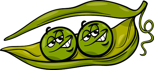 Image showing like two peas in a pod cartoon