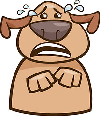 Image showing crying dog cartoon illustration