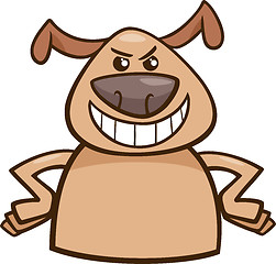 Image showing mood cruel dog cartoon illustration