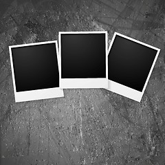 Image showing Polaroid photo frames on grunge wall