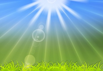 Image showing Abstract summer sunlight background