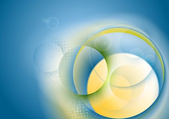 Image showing Abstract bright circles vector background