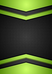 Image showing Dark perforated tech corporate background