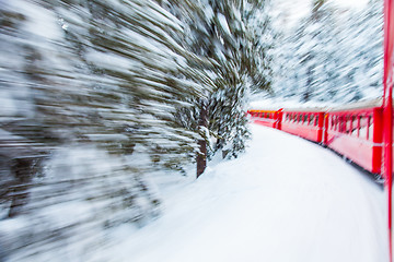 Image showing Train in the snow