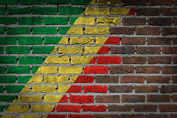 Image showing Dark brick wall - Congo