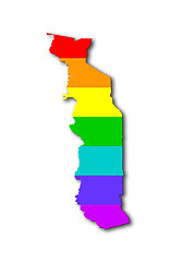 Image showing Togo - Rainbow flag pattern