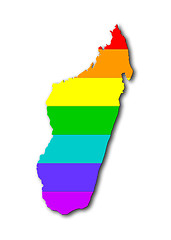 Image showing Madagascar - Rainbow flag pattern