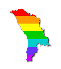 Image showing Moldova - Rainbow flag pattern