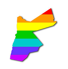 Image showing Jordan - Rainbow flag pattern