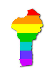 Image showing Benin - Rainbow flag pattern