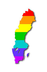 Image showing Sweden - Rainbow flag pattern