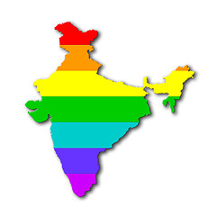 Image showing India - Rainbow flag pattern