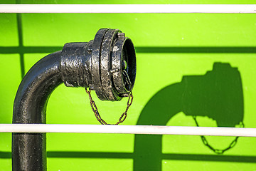 Image showing black pipe on a ship