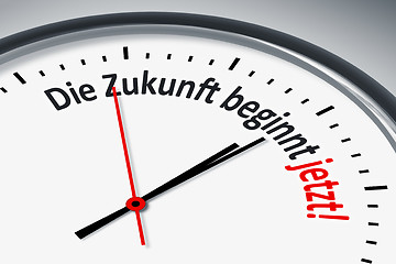 Image showing Uhr mit Text