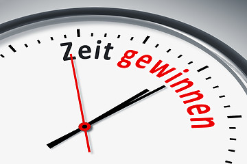 Image showing Uhr mit Text