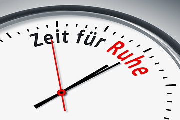 Image showing Uhr mit Text