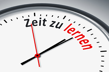 Image showing Uhr mit Text