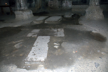 Image showing The floor of the church in Geghard monastery