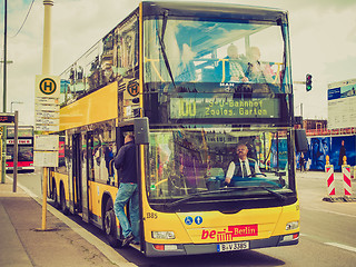 Image showing Retro look BGV Bus in Berlin