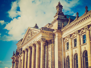 Image showing Retro look Reichstag Berlin