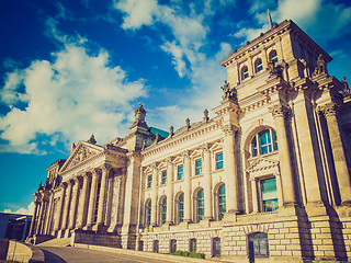 Image showing Retro look Reichstag Berlin