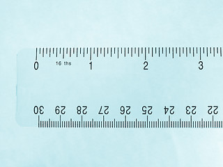 Image showing Imperial and metric ruler