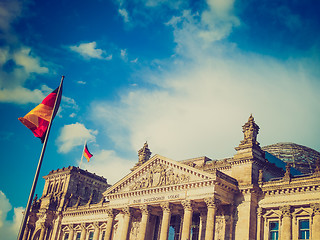 Image showing Retro look Reichstag Berlin