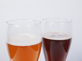 Image showing Two glasses of German beer