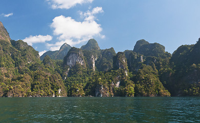 Image showing Cheow Lan Lake or Rajjaprabha Dam Reservoir, Thailand