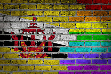 Image showing Dark brick wall - LGBT rights - Brunei