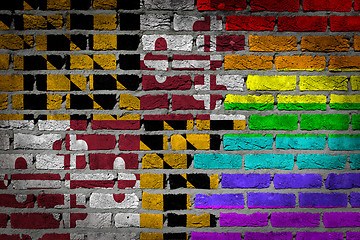 Image showing Dark brick wall - LGBT rights - Maryland