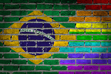 Image showing Dark brick wall - LGBT rights - Brazil