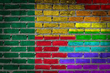 Image showing Dark brick wall - LGBT rights - Benin