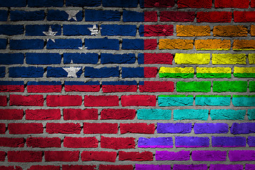 Image showing Dark brick wall - LGBT rights - Samoa