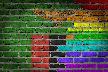 Image showing Dark brick wall - LGBT rights - Zambia