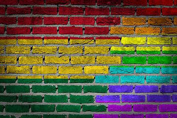 Image showing Dark brick wall - LGBT rights - Bolivia