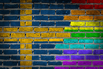 Image showing Dark brick wall - LGBT rights - Sweden