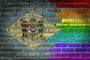 Image showing Dark brick wall - LGBT rights - Delaware