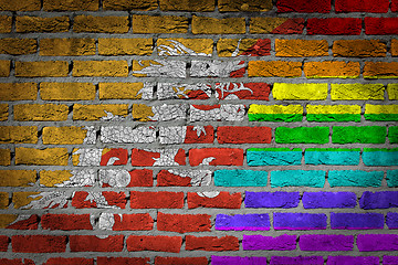 Image showing Dark brick wall - LGBT rights - Bhutan