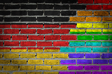 Image showing Dark brick wall - LGBT rights - Germany