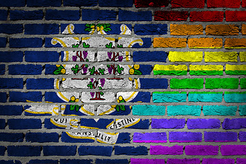 Image showing Dark brick wall - LGBT rights - Connecticut