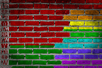 Image showing Dark brick wall - LGBT rights - Belarus