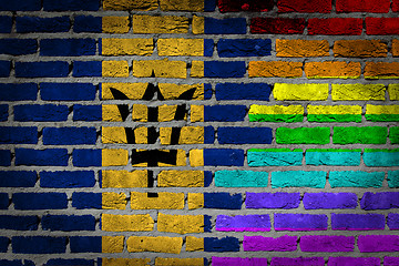 Image showing Dark brick wall - LGBT rights - Barbados