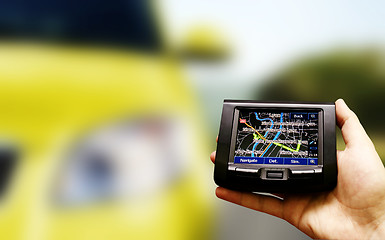 Image showing Gps in a man hand.