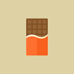 Image showing Chocolate. Food Flat Icon