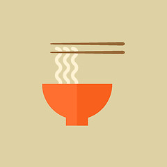 Image showing Noodles. Food Flat Icon