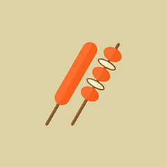Image showing BBQ. Food Flat Icon